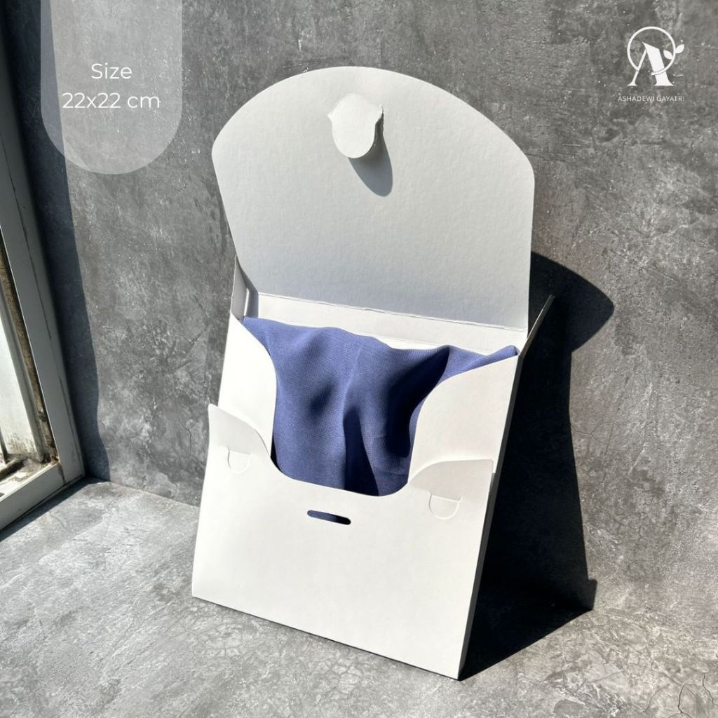 

Ashadewi Gayatri - Box Hijab Square : Box Hijab /Box Hijab Bridesmaid - Ivory