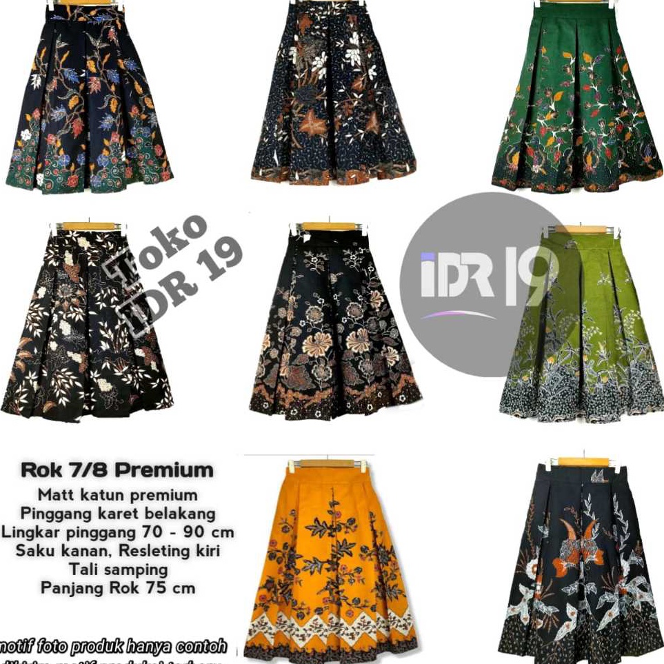 KODE E33B Rok 78 wanita Batik Skirt BB sd 7 kg Rok 7 per 8 Wanita Rok Kerja Midi
