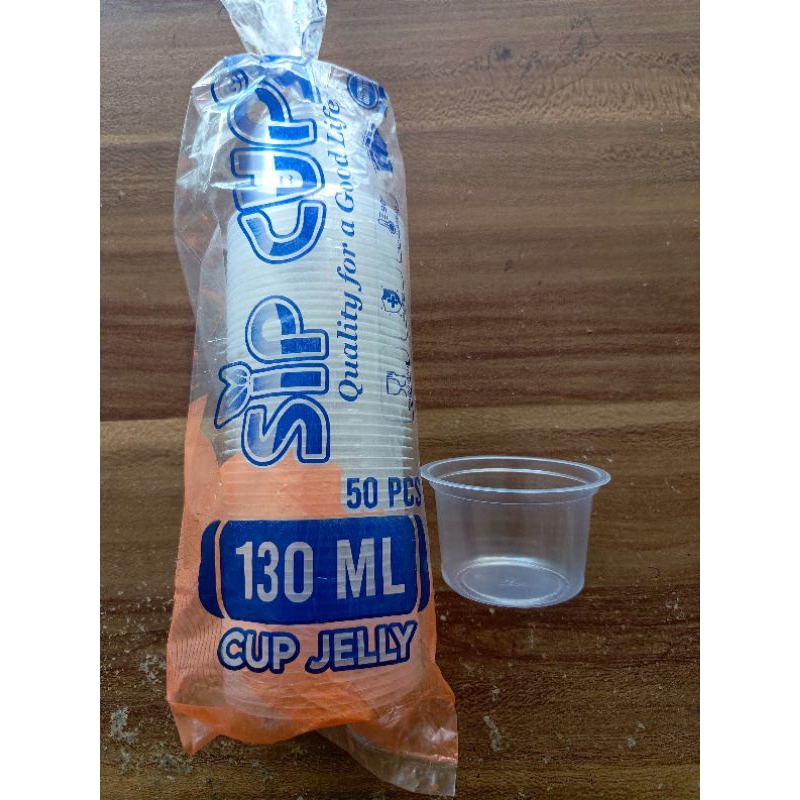 Gelas Cup Jelly SIP 130Ml/ Cup agar/Puding + Tutup Cup Jelly