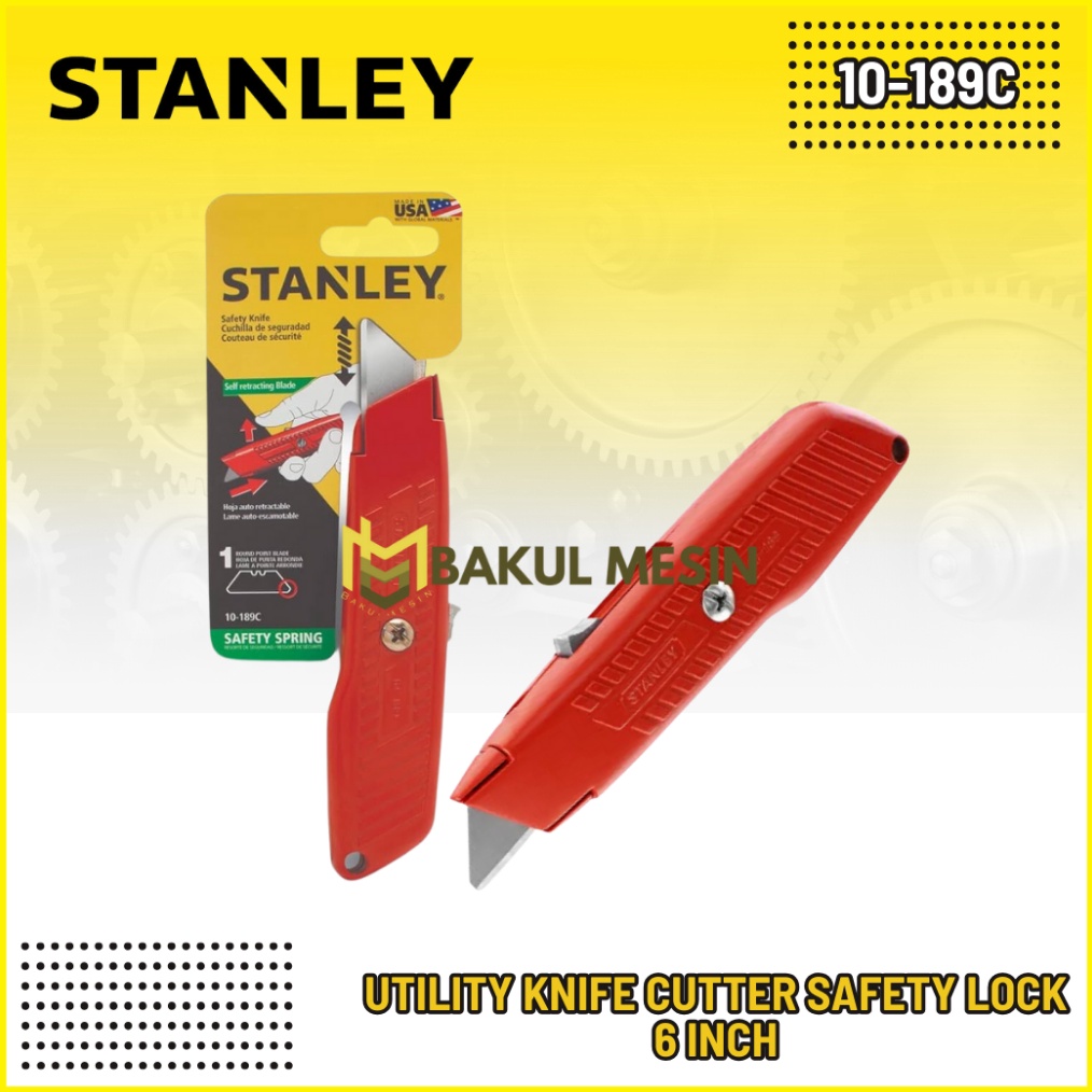 

KODE L36P STANLEY 1189C Utility Knife Cutter Safety Lock Pisau Cutter 6inch