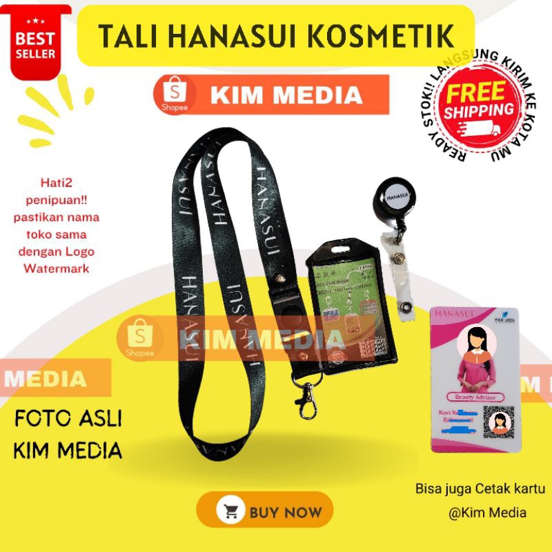 

Tali id card HANASUI / Lanyard HANASUI printing / gantungan HANASUI satuan harga grosir premium