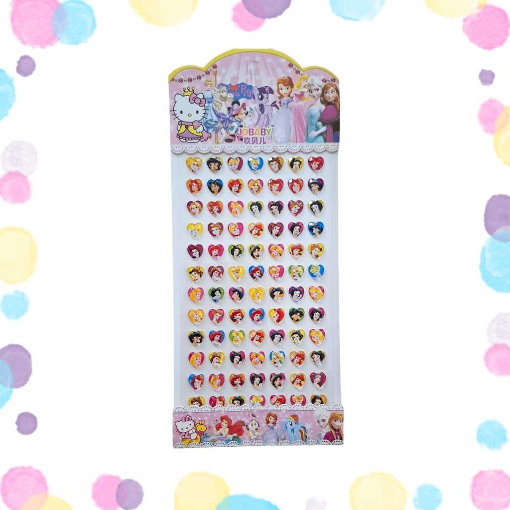 

Gambar Tempel Jewel Sticker Stiker Timbul Anak Karakter Disney Princess Cinderella Snow White