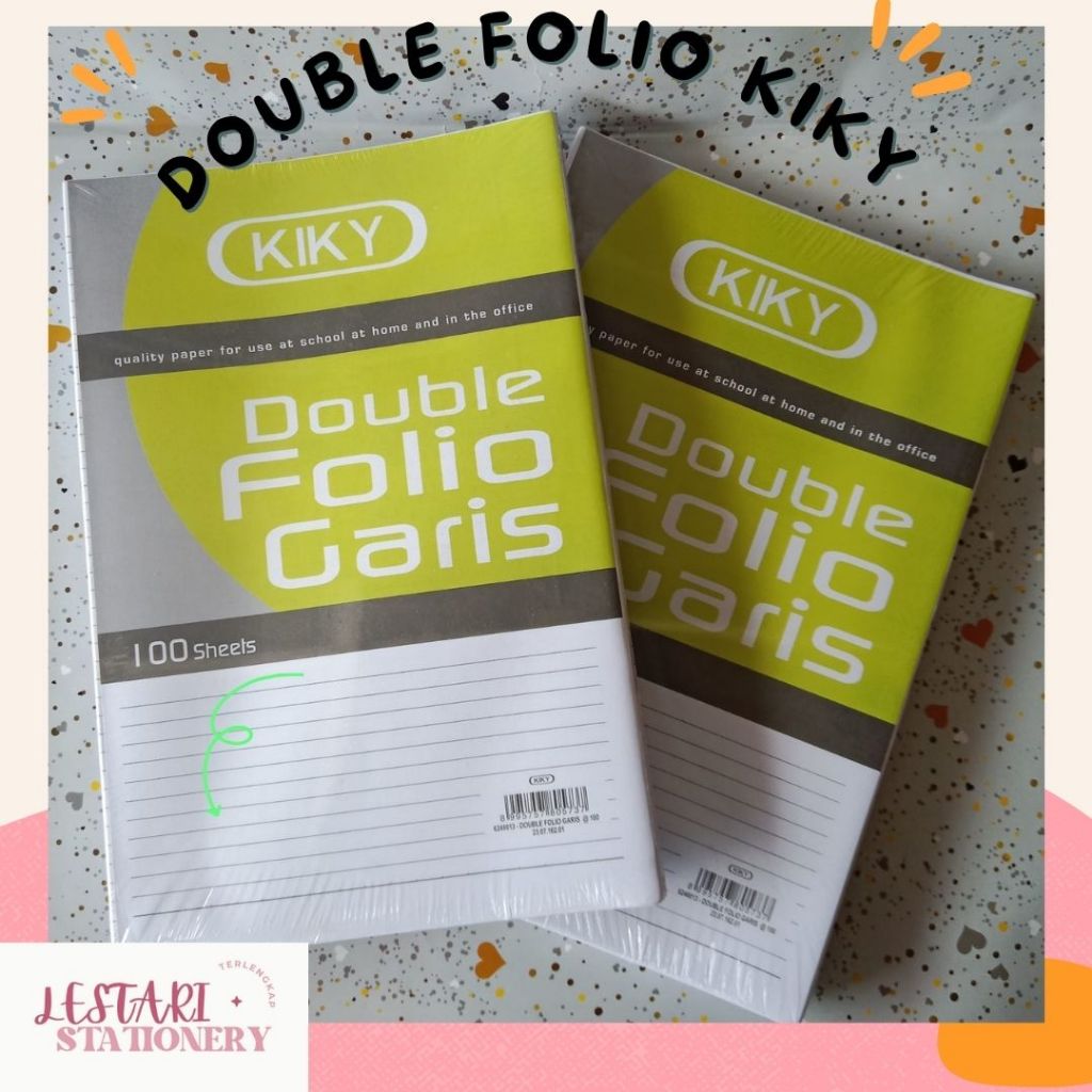 

Double Folio Kiky | Kertas Folio Bergaris | Lestari Stationery