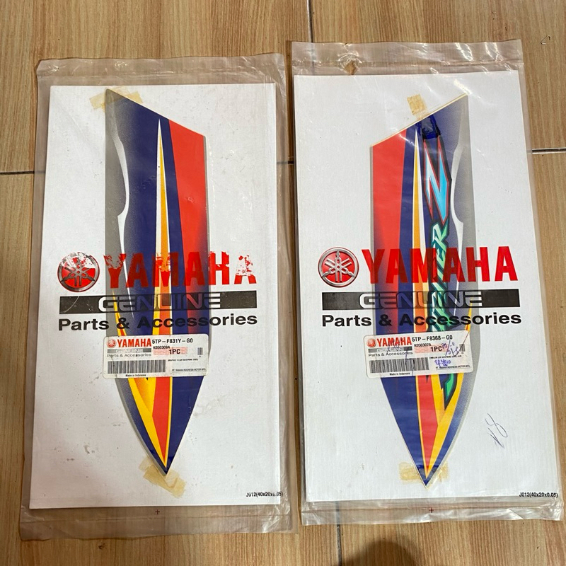 Striping Stiker bagian sayap luar ATAS Yamaha jupiter Z 2005 silver Biru original YGP 5TP-F8368-G0 5