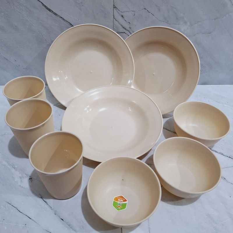 piring mangkok gelas set plastik piring set diandra kimsua