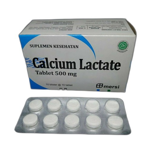 CALCIUM LACTATE MERSI 500 MG 10 TABLET