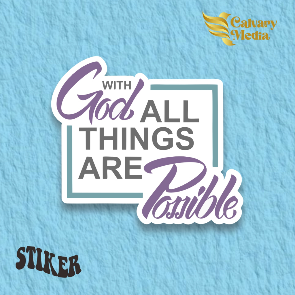 

Stiker Rohani Kristen_With God All Things_1 Viral
