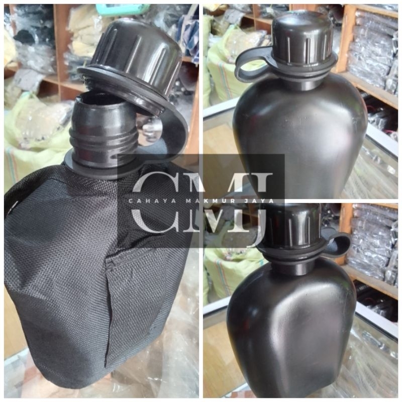 Peples botol minum camping hitam - peples botol minum