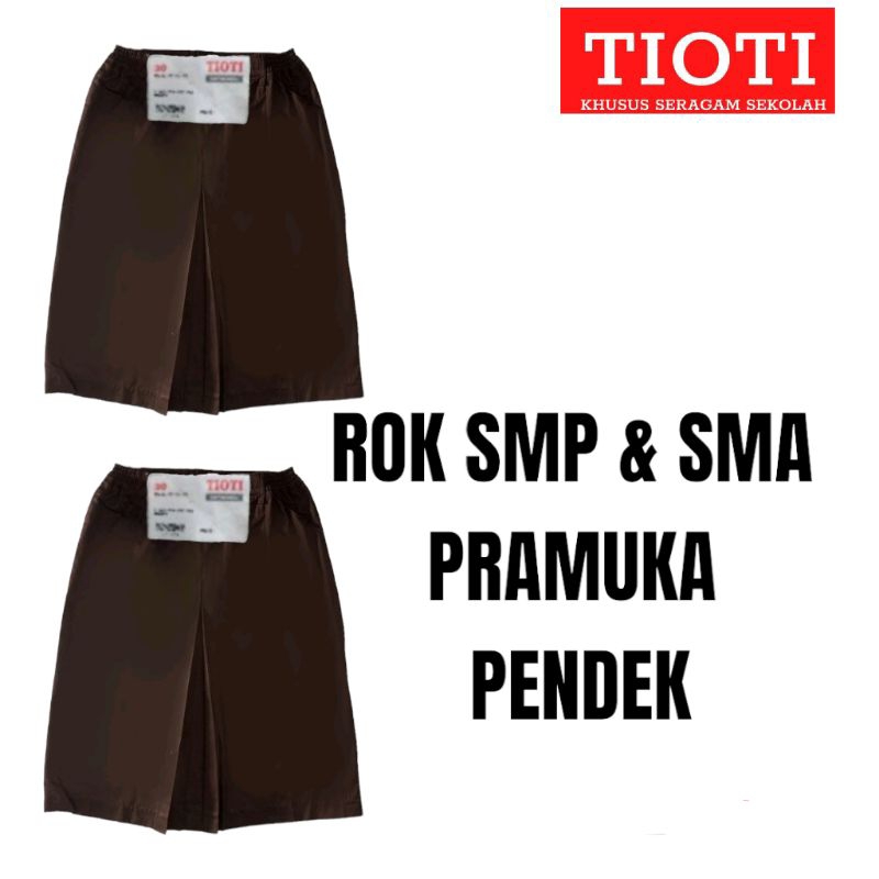 TIOTI ROK SPAN PRAMUKA BIKU 1 SMP SMA / TIOTI SERAGAM SEKOLAH ROK SPAN PENDEK PRAMUKA