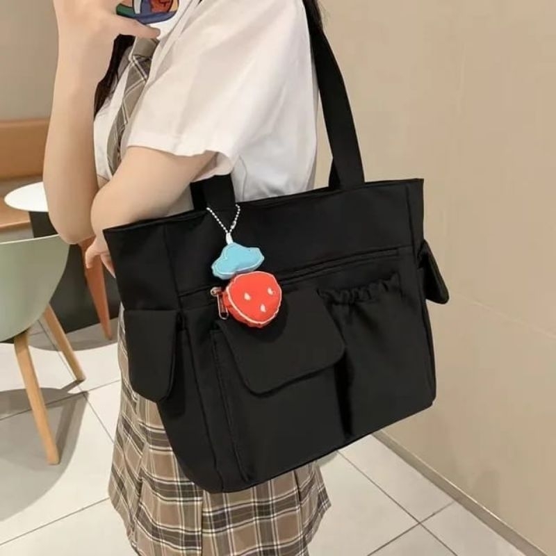 Tote bag Tas selempang berKualitas premium tote bahan kanvas bag model M