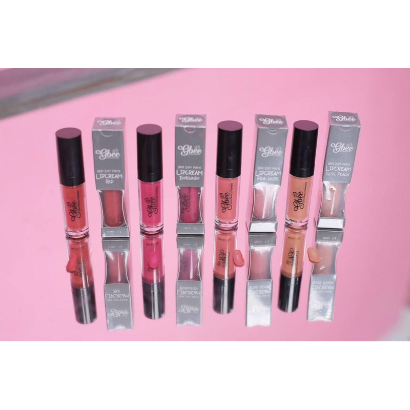 Gbee Glow Beauty Soft Matte Lipcream Shade nude peach 3gr/Lipcream Waterproff