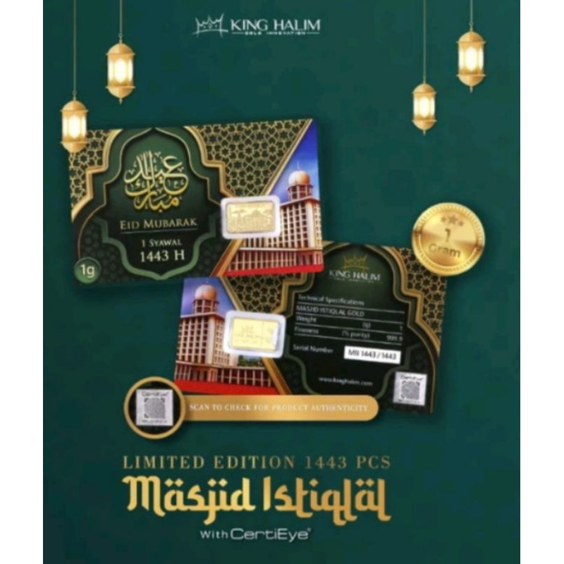 Logam Mulia King Halim Motif Masjid Istiqlal 1 gr