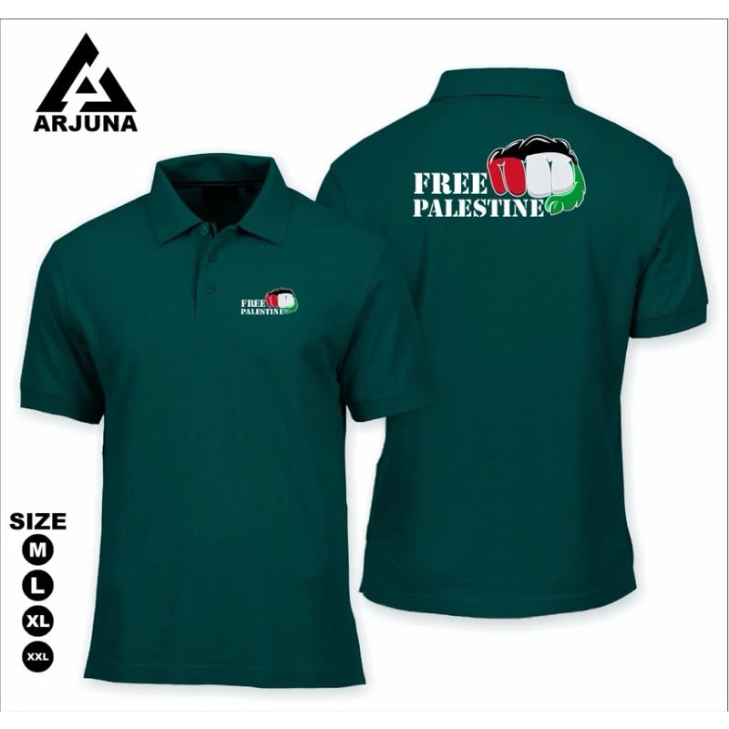 KAOS POLO FREE PALESTINE - KAOS POLO - KAOS POLO VIRAL