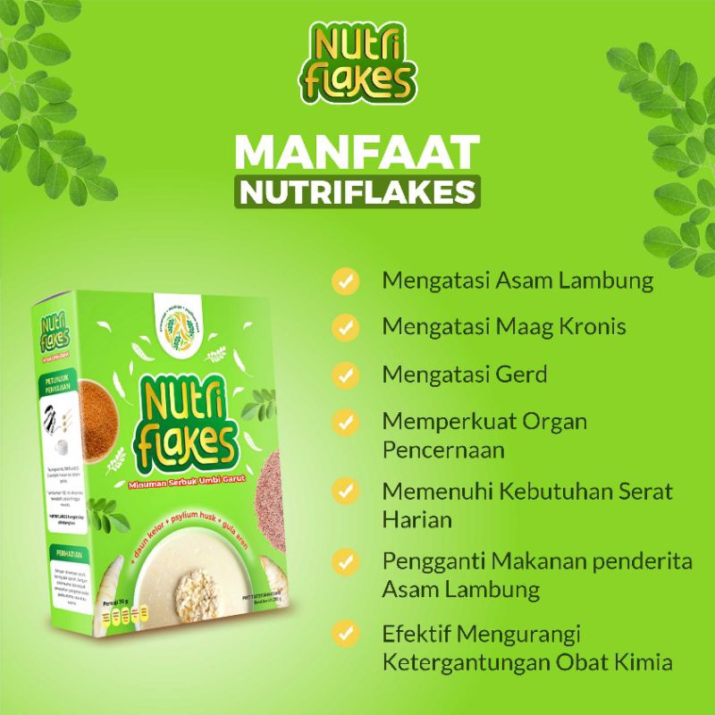 

Nutriflakes sereal umbi garut / maag/ Gerd / asam lambung
