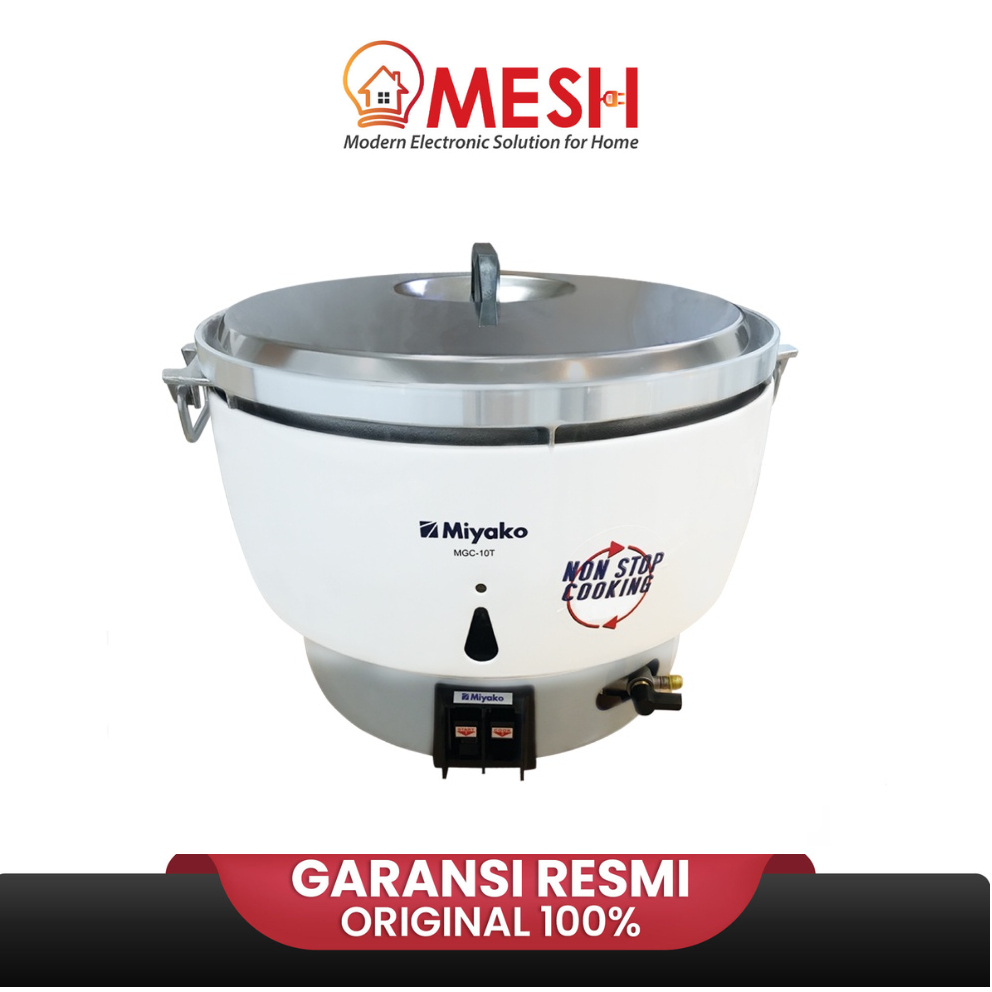 Miyako MGC10T – Gas Rice Cooker 10 Liter LPG-Original-Penanak Nasi Gas-Penanak Nasi Jumbo-Pemasak Na