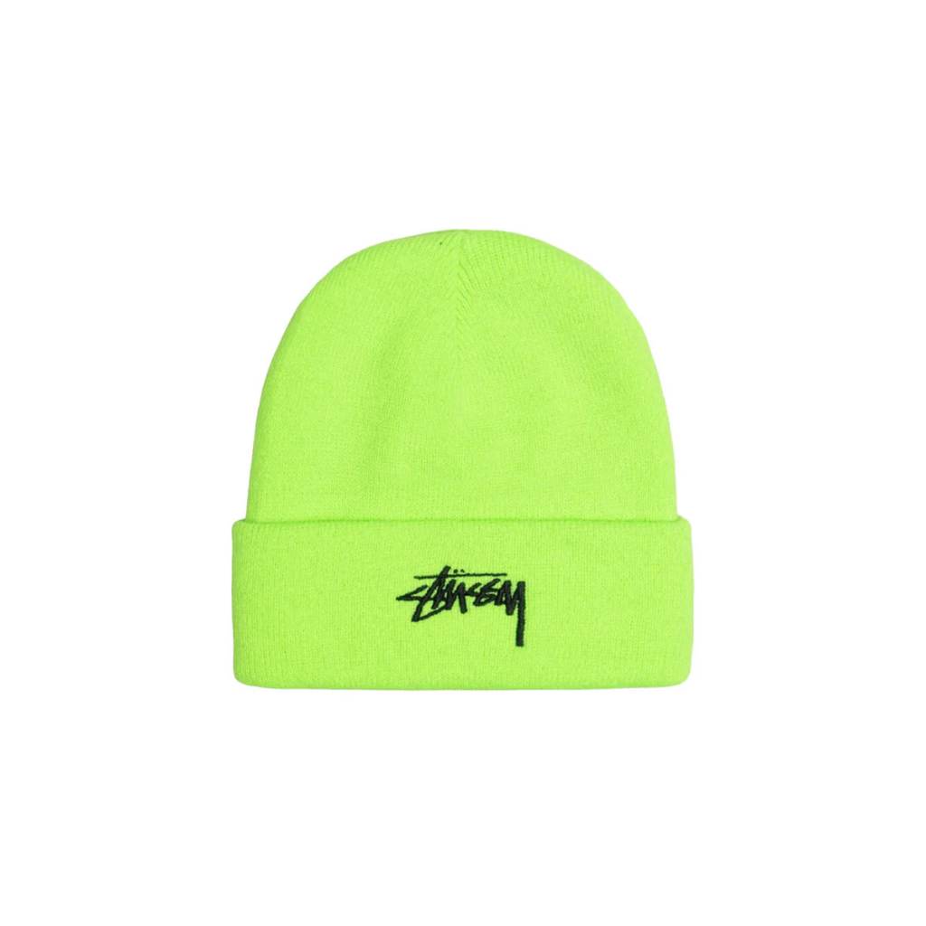 Stussy Stock Cuff Beanie Flo Green 1321020-FLGR Topi Original 100%