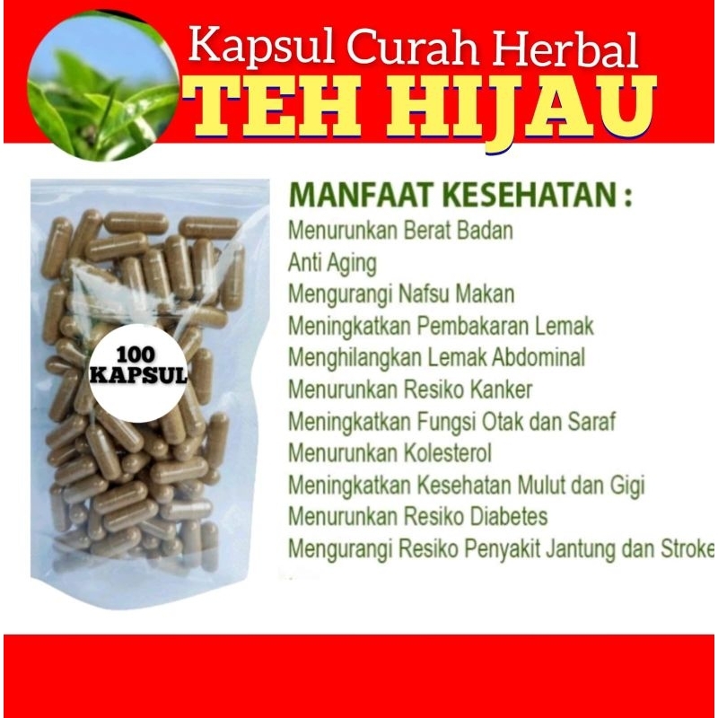 TEH hIJAU 100 kapsul Curah Herbal