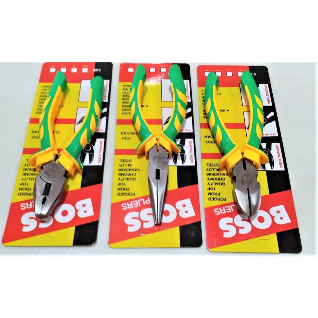 Paket 3 in 1 Tang Kombinasi-Potong-Lancip 6 Inch set 3 pcs