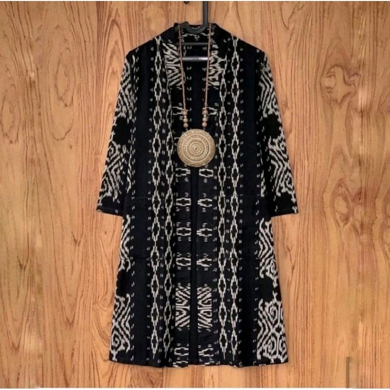 outer tenun/ tenun etnik/ cardi tenun/ long cardi/ tenun terbaru