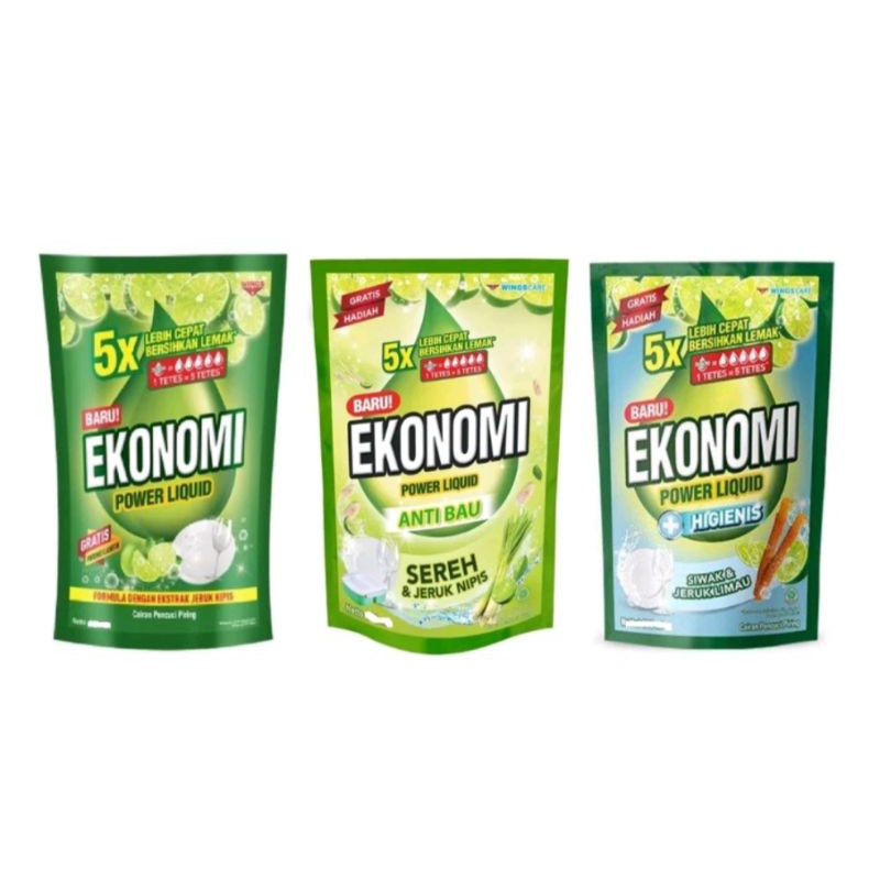EKONOMI Power Liquid 105 ML | Ekonomi Sabun Cuci Piring Ekonomis 100% ORIGINAL dan BPOM