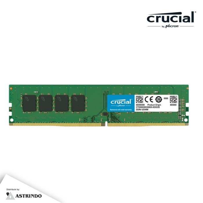 Memory Ram PC Crucial DDR4 UDIMM 32GB PC 25600 3200MHz Single