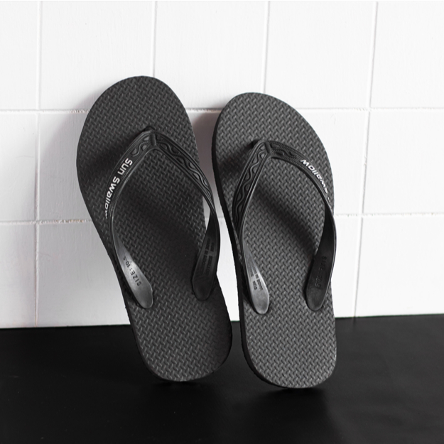 SANDAL SUN SWALLOW PRIA WANITA HITAM GROSIR | SUN SWALLOW PRIA | SANDAL WUDHU POLOS | SANDAL JUMBO