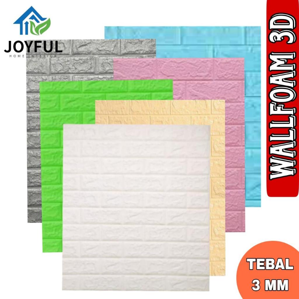 PAHE WALLFOAM 3D MOTIF BATA - 8 LEMBAR - UKURAN 70CM X 77CM