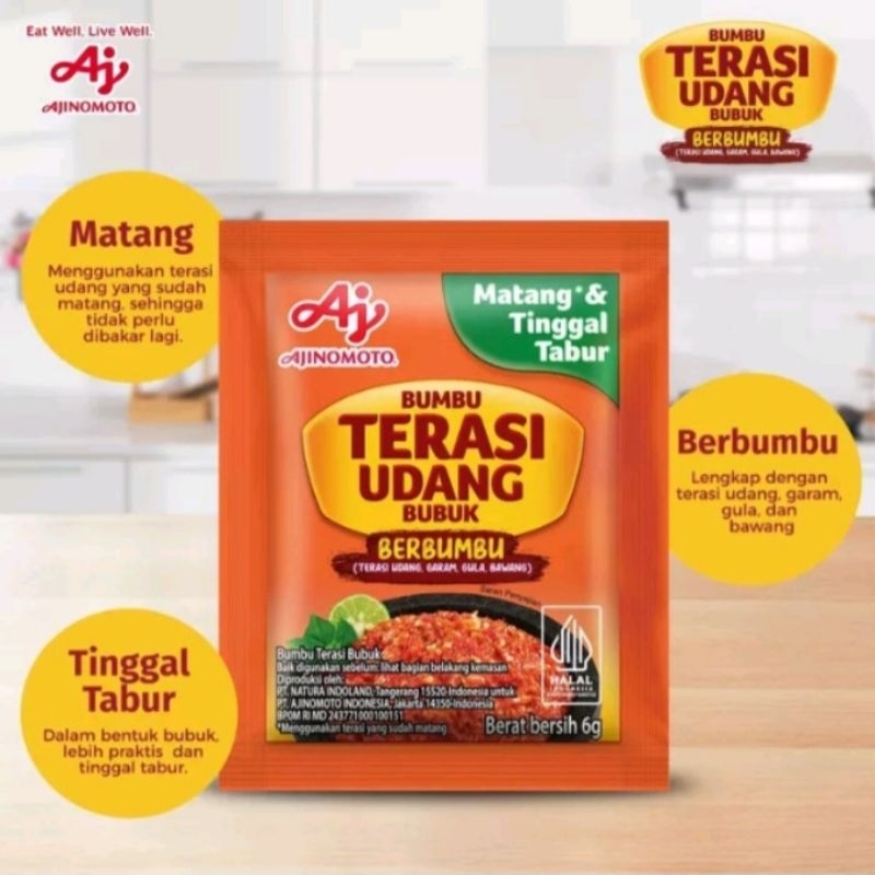 

AJINOMOTO Terasi Udang bubuk 6g x 5pcs