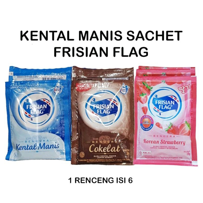 

FRISIAN FLAG KENTAL MANIS SACHET (1 RENCENG, 6 SACHET)