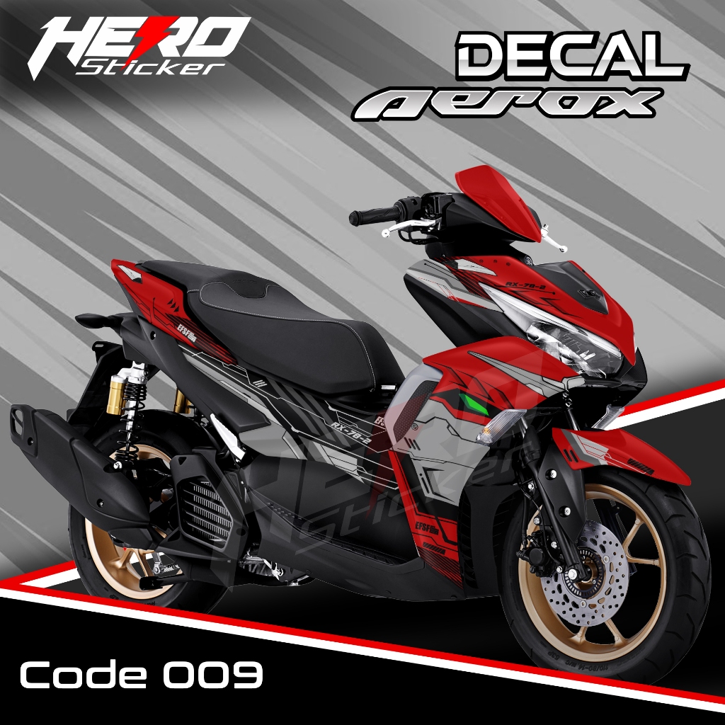 STICKER DECAL FULL BODY YAMAHA AEROX - DECAL YAMAHA AEROX MOTIF GUNDAM
