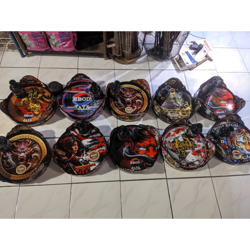 Tebok Lovebird Decal Ebod Jaya Tebok PVC Kapsul D33cm