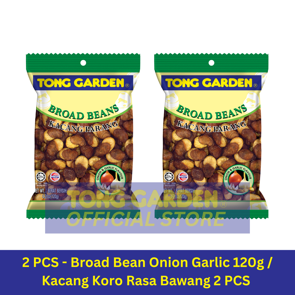 

2 PCS - Tong Garden Broad Bean Onion Garlic 120g - Kacang Koro Asin 120g