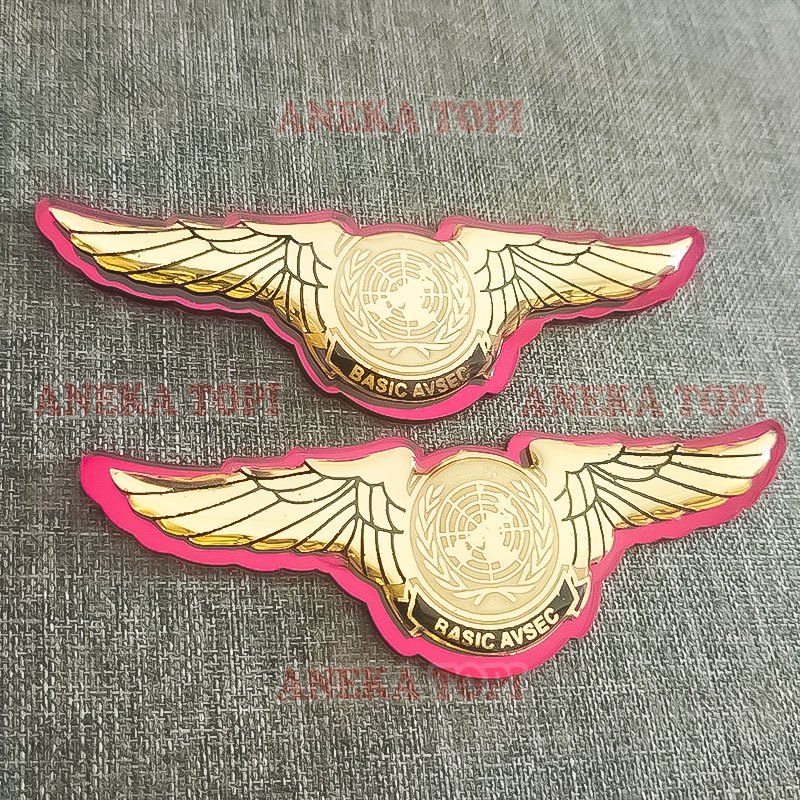 Pin Wing Basic Avsec Mika Magnet Pin Security Penerbangan Fiber - Aneka Topi