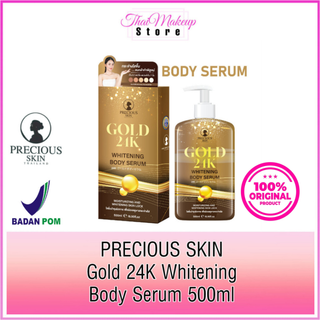 Precious Skin Thailand Gold 24K Body Serum / Whitening Serum / Niacinamide Serum / Gold Serum 500 ml