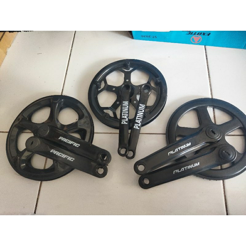 Crank bmx 44t Gir Gear Sepeda Lipat Seli Fixie bmx 44t Arm 165 mm Eterna
