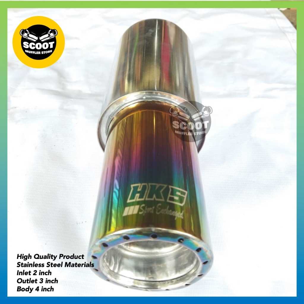Knalpot Mobil Racing HKS Suara Bass Adem Muffler Only