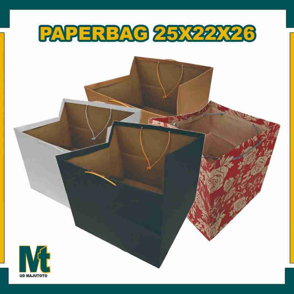 

Paper Bag 25X22X26 Cm (PAKET 12 PCS) / Tas Kertas / Tas Kado / Tas Souvenir