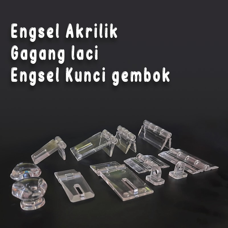 Hongxin Engsel Akrilik Gagang Gembok Bening 25mm 30mm 45mm
