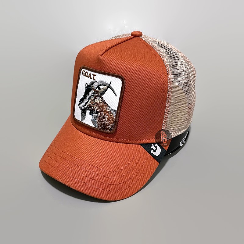 TOPI ORIGINAL GOORIN BROS TRUCKER GOAT RUSTY IVORY