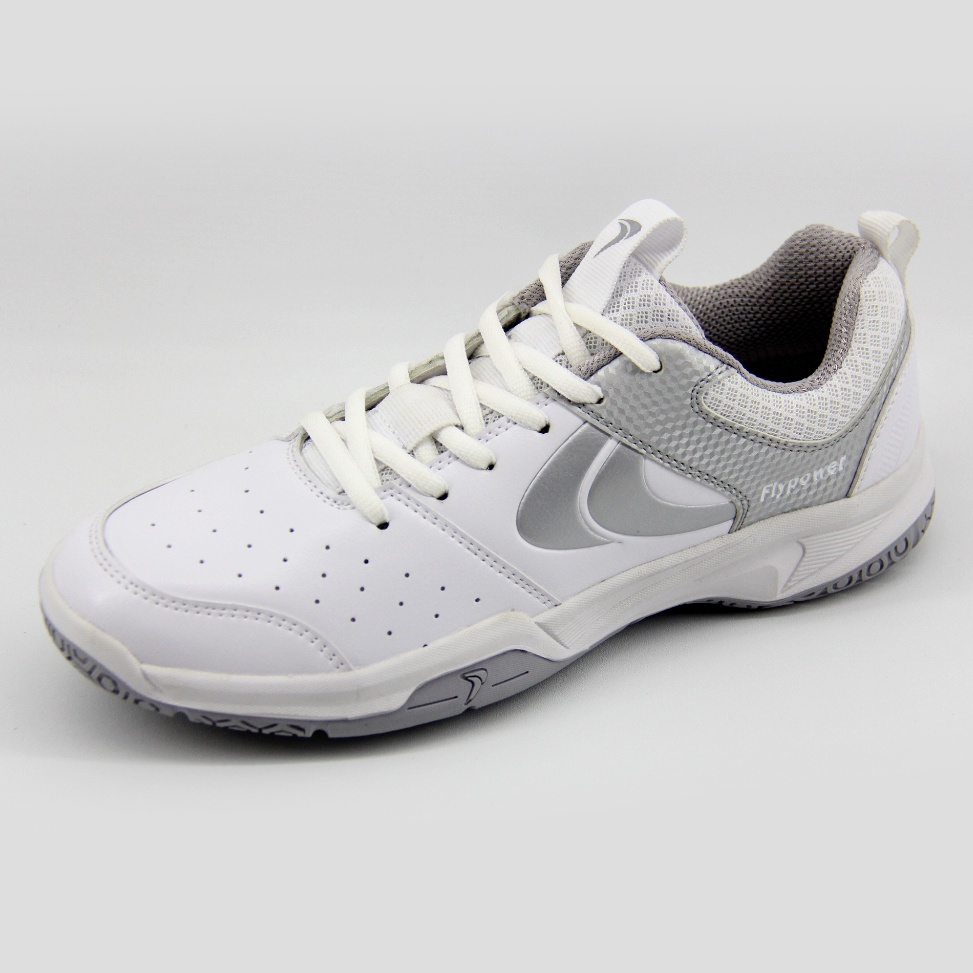 KODE T97B Flypower Sepatu Badminton Pawon 7 White Silver