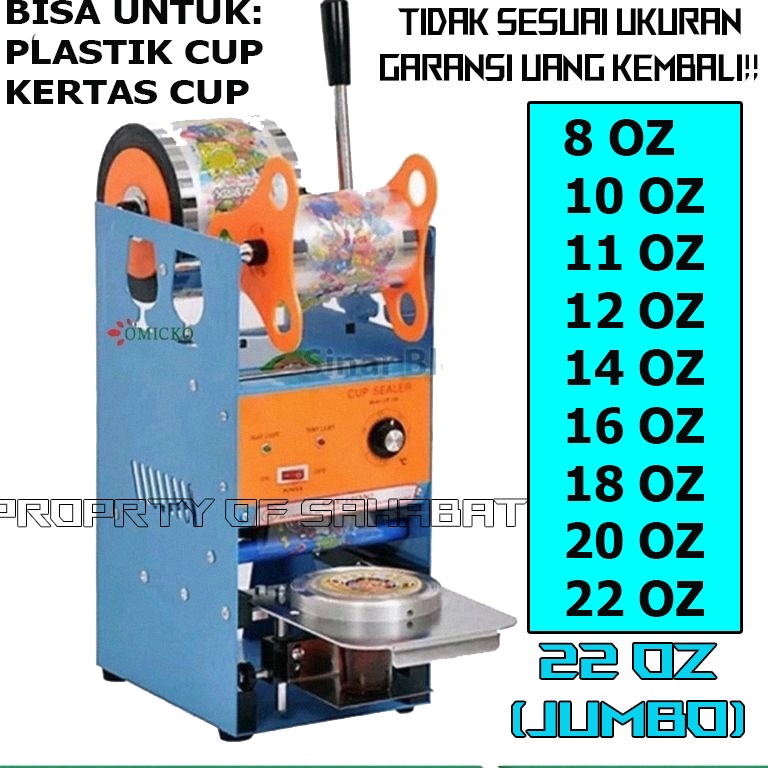 KODE L14Q PROMO BESAR CUCI GUDANG  Mesin Sealer Cup hingga 22oz 9oz 16oz 18oz 14oz 12oz diameter 75c