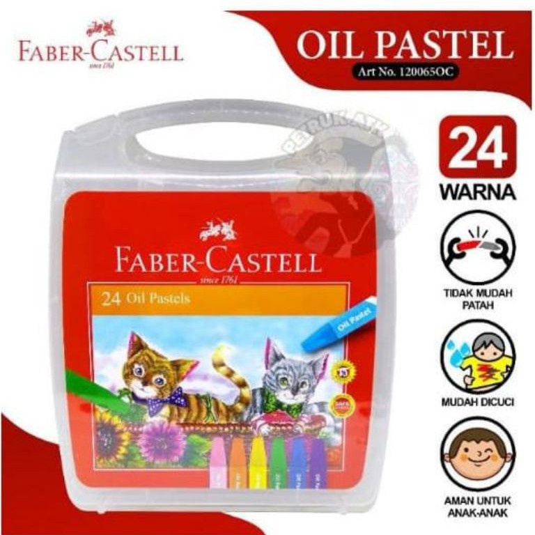 

KODE J44F FABERCASTELL ECO CRAYON OIL PASTEL HEXAGONAL 24C
