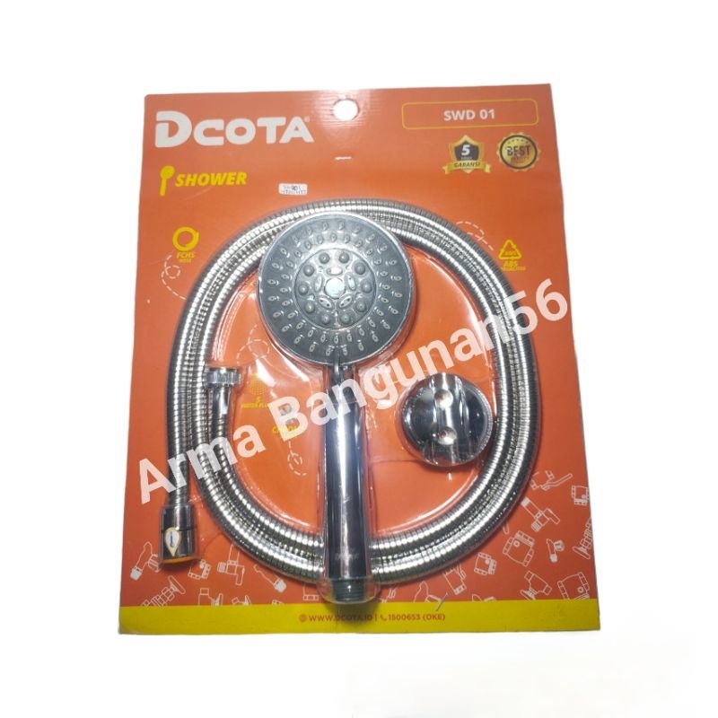 Shower Mandi Tangan Dcota / Hand Shower Set Dcota SWD 01 / Shower Kamar Mandi / Shower Stainless Ste