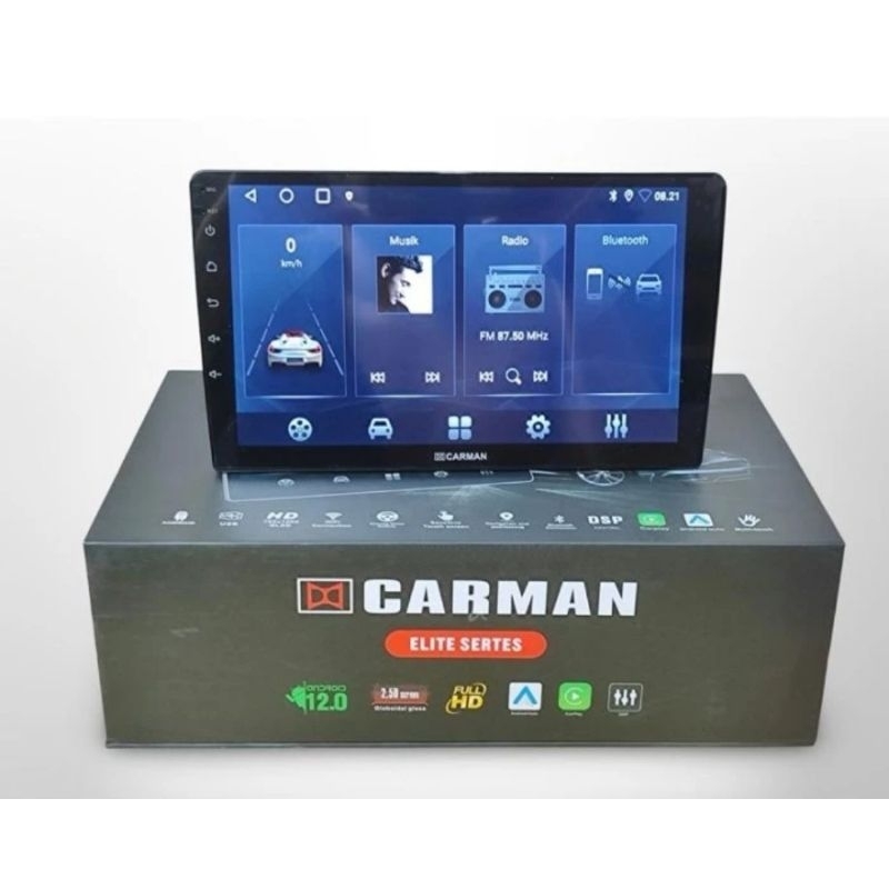 Head Unit Android 9 inch CARMAN LAYAR QLED RAM 6GB+128GB