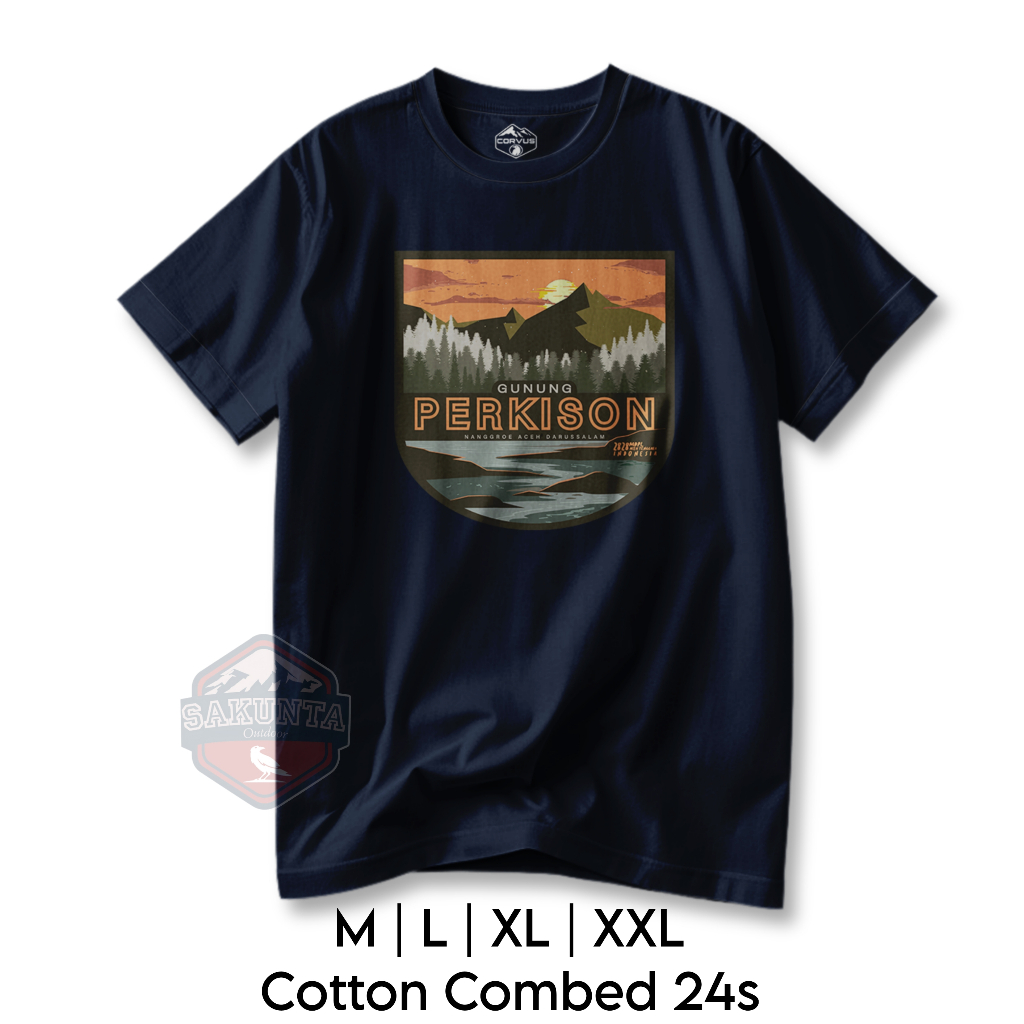 sakunta outdoor kaos pendaki gunung pria dan wanita Tshirt hikking camping gunung perkison logo gunu