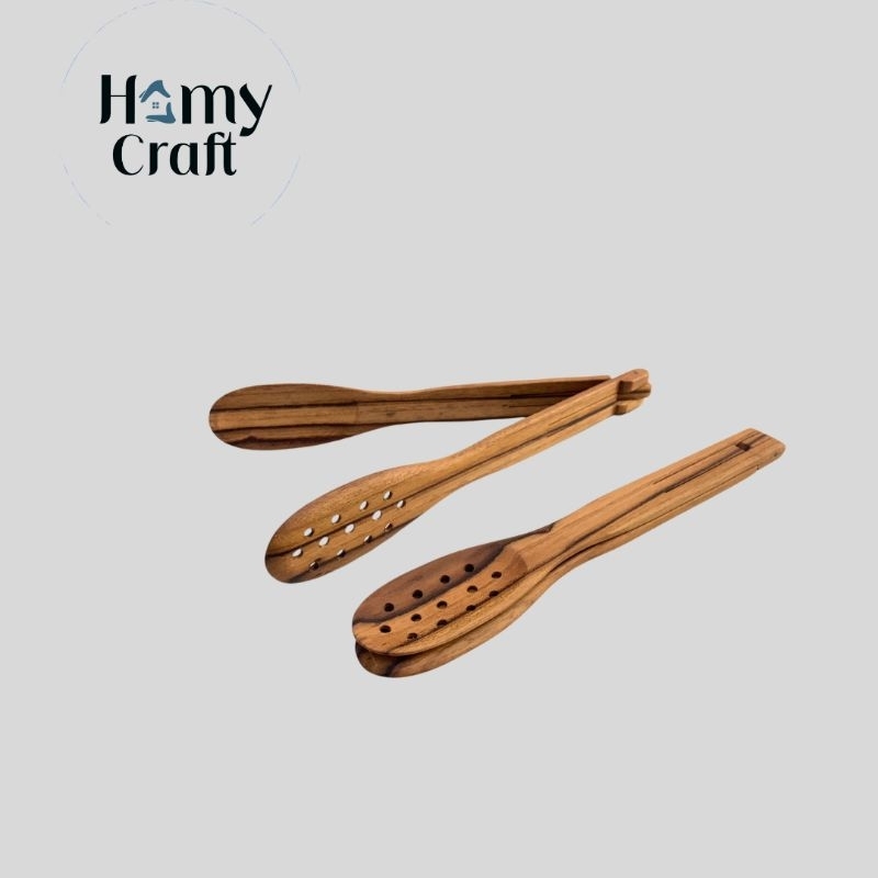 Capit kayu / Spatula kayu Penjapit makanan / Capit kayu jati
