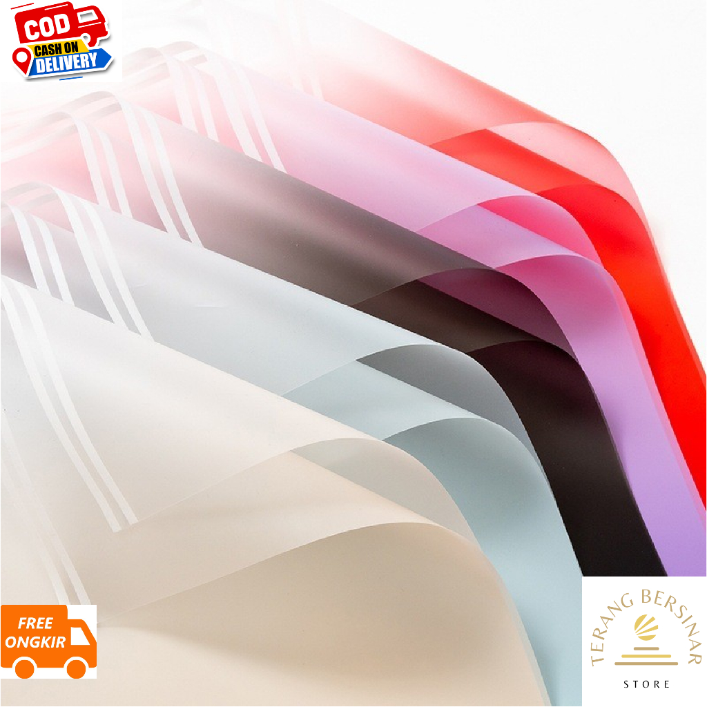 

FLOWER WRAPPING Two-COLOR Gradient CELLOPHANE 58x58CM WATERPROOF KERTAS BUNGA (ECER 5 LEMBAR BISA MIX)