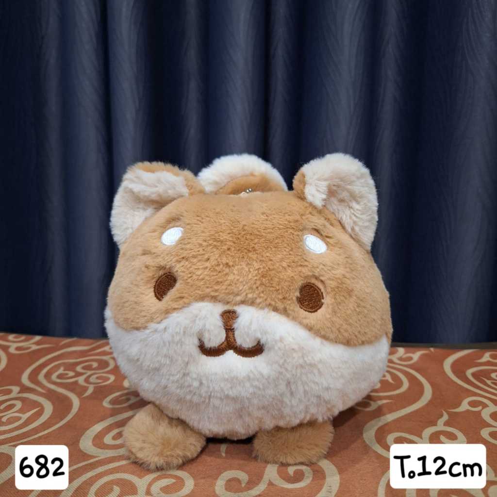 Boneka Guguk Anjing Dog Coklat Kecil Lembut Bulu Gantungan Lucu