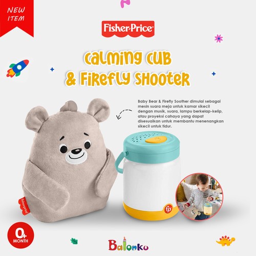 Fisher Price GRR00 Newborn Calming Cub & Firefly Soother Lampu Tidur (004217)