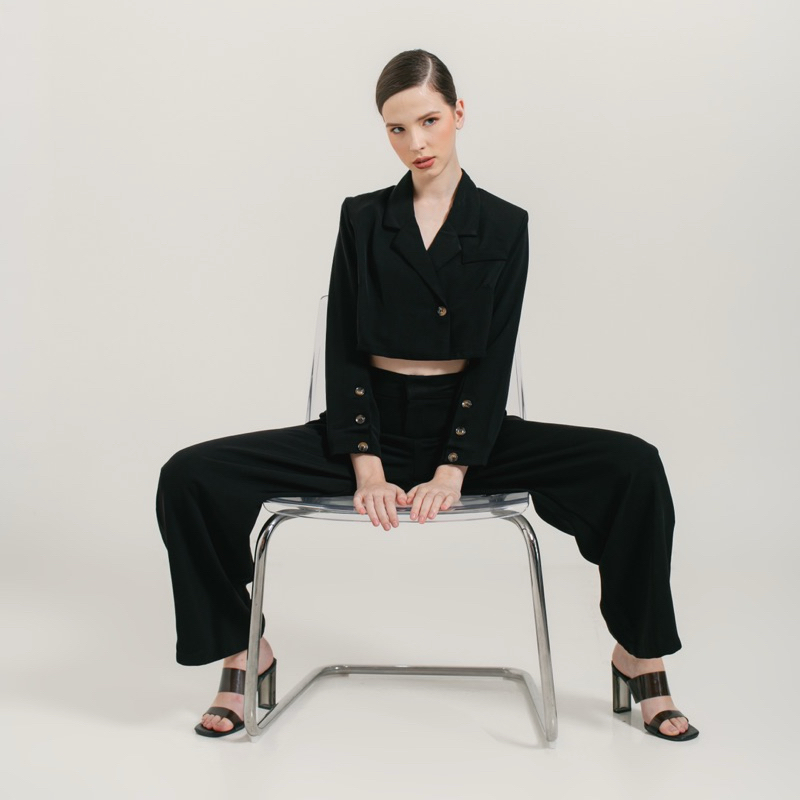 LDSF - Seira One Set / Blazer Wanita / Cullote Wanita / Crop Blazer / Rompi Wanita / Atasan Wanita /